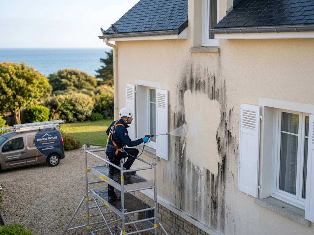 Comment nettoyer une façade noircie ?