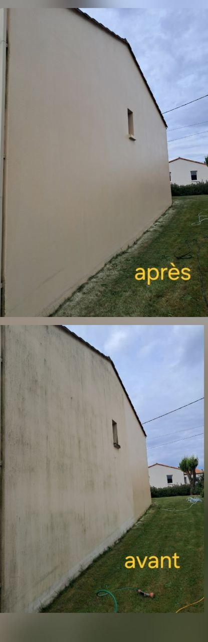 Grand mur extérieur rénové